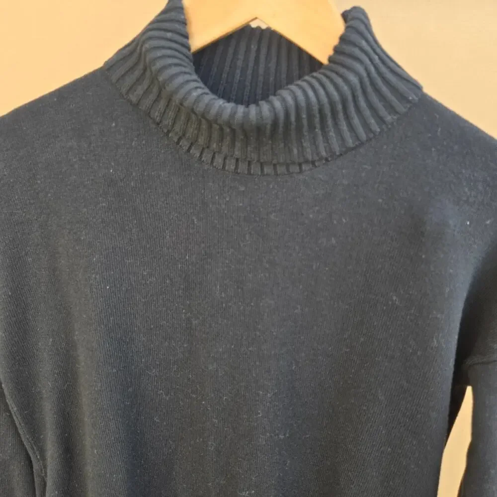 Lululemon‎ softer still black longer pullover sweater Knit dress Sz S